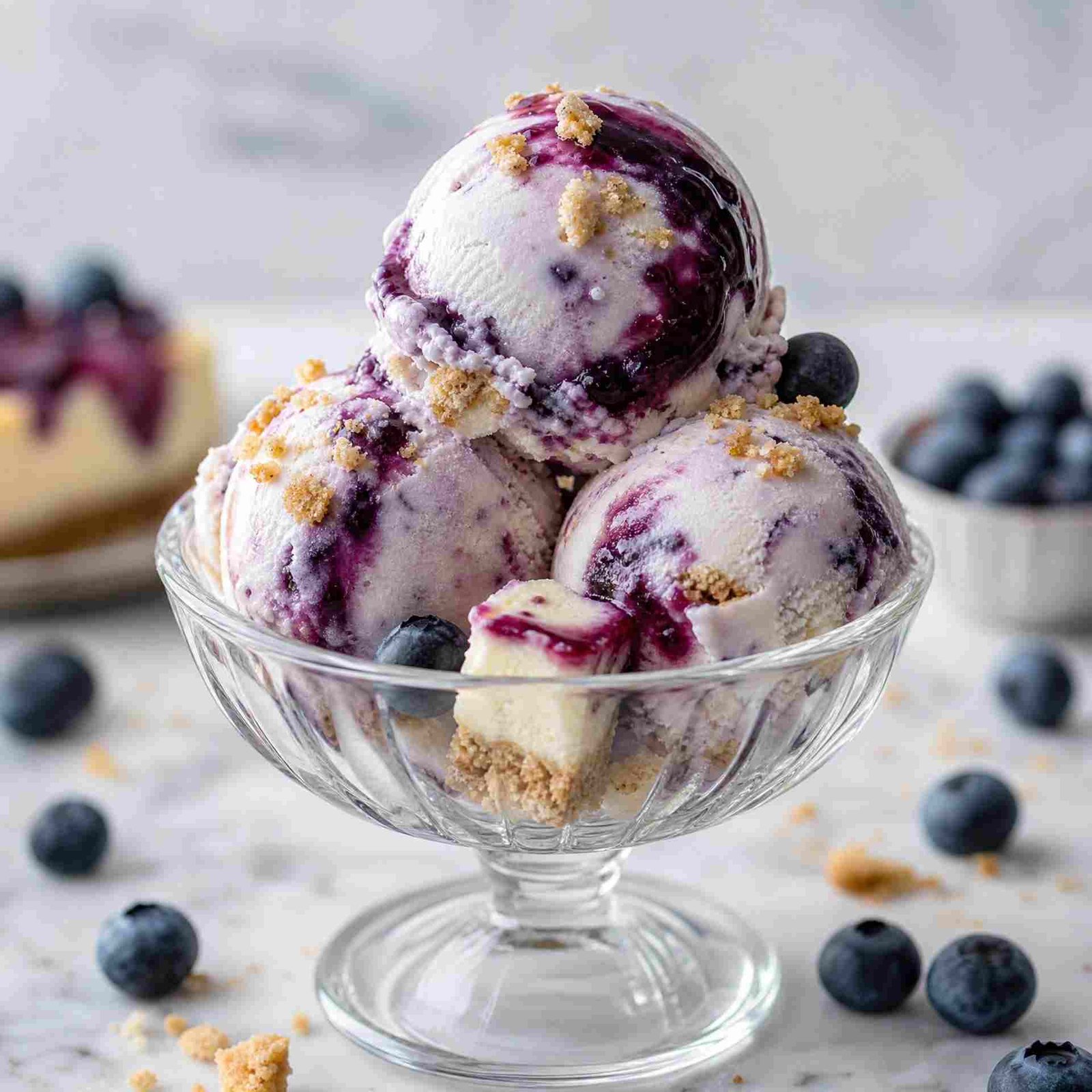 Blueberry Cheese Cake Ice Cream