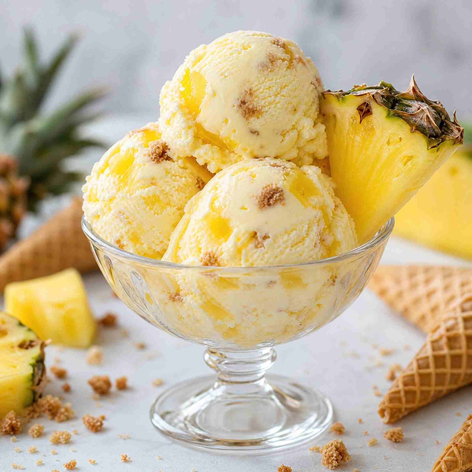 Pineapple Cheese Cake Ice Cream