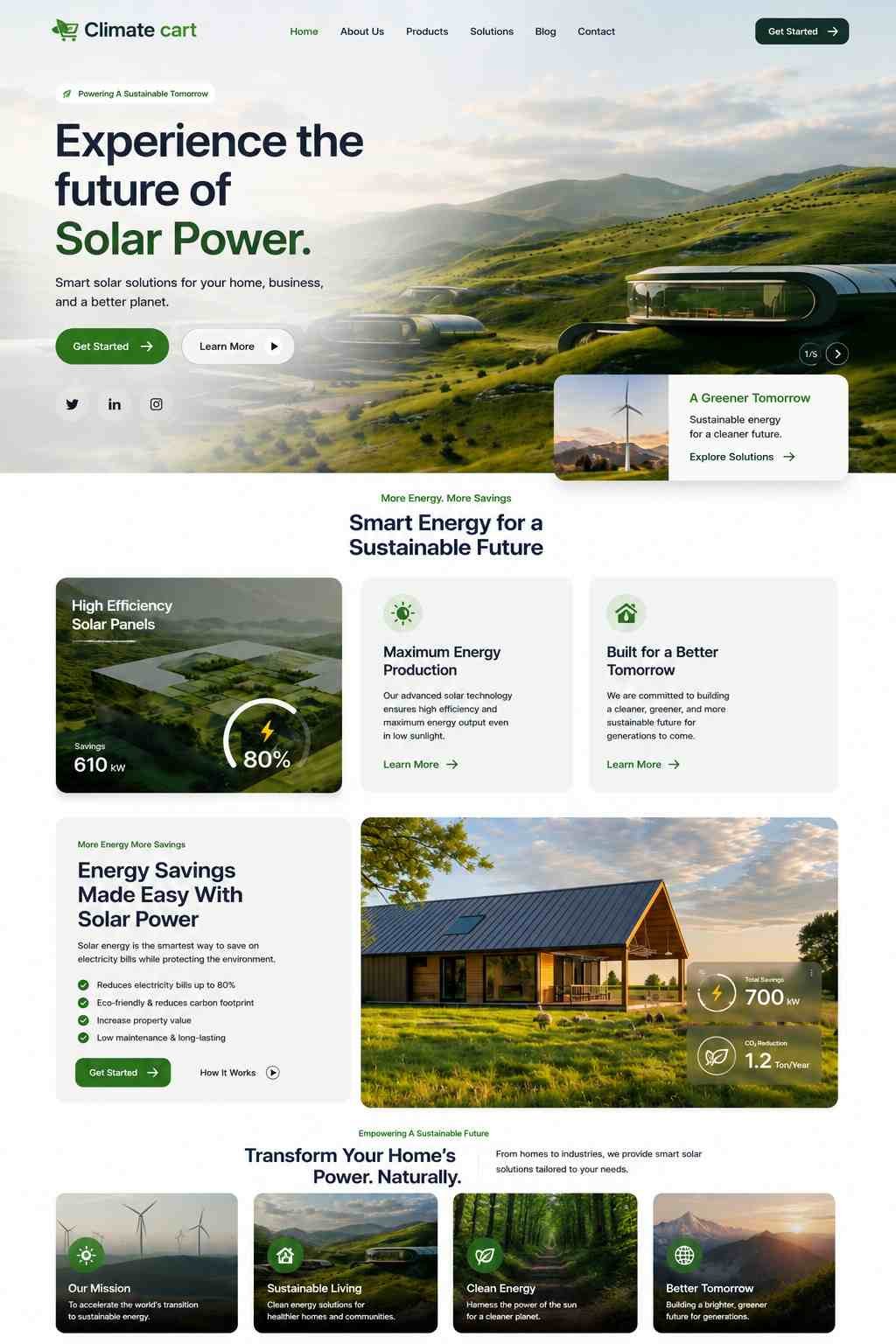 Climate website design preview